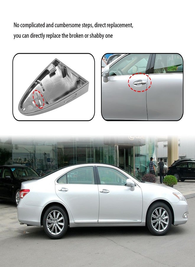 CmeRto غطاء مقبض باب كروم من CmeRto متوافق مع لكزس ES350 (2007-2012)، LS600hl (2008-2016)، LS460 (2007-2017). غطاء مفتاح بديل لمقبض باب السائق الأمامي، رقم القطعة 69218-33010 - Image 5